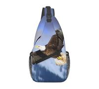 Bald Eagle Flying Chest Bag for Women Men Crossbody Backpack Sling Bag Travel Hiking Daypack Cycling Bags