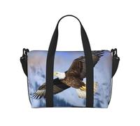 Bald Eagle Flying Crossbody Travel Bag - Water-Resistant Carry-On Handbag, Large Capacity Gym Bag