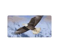 Bald Eagle Flying Desk Mat with Stitched Edges, Rubber Mouse Mat for Keyboard Mats Non-Slip Waterproof Desk Pad Office Supplies Large Gaming Mouse Pad for Home Work