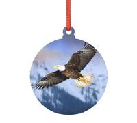 Bald Eagle Flying Large Acrylic Christmas Ornament, Clear Hanging Decoration For Tree, Home, Party