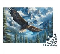 Bald Eagle Flying Over Mountains 1000 Piece Jigsaw Puzzle for Adults 70x50cm/1000pcs