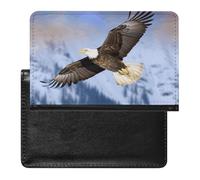 Bald Eagle Flying Passport Holder Cover Passport Cover Protector Essentials with Credit Card Slots Slim Travel Wallet Covers Documents Organizer Protector for Man&Women