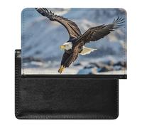 Bald Eagle Flying Passport Holder ID Card Protector Case Holder Travel Pack Unisex-adult Waterproof Passport
