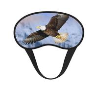 Bald Eagle Flying Sleep Mask for Women Men Soft Travel Eye Mask with Adjustable Straps Sleeping Eye Shade Cover for Travel Yoga Nap Sleeping