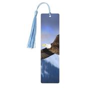 Bald Eagle Flying Wood Bookmarks 5 Pcs with Tassels,Pendant Unique Handmade Wooden Bookmark Cute Wood Hanging Tags Ornaments for Book Lovers Birthday Teachers Gift