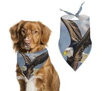 Bald Eagle FlyingPet Scarf Dog Bandana for Small Medium Large Exquisite Unique Cat Dogs Kerchief Premium Fabric Cute Triangle Cat Dogs Bibs Scarf