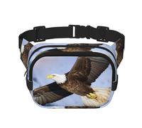 Bald Eagle Flyingwaist Bag for Men Women - Adjustable Double Fanny Pack for Travel, Sports, and Daily