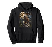 Bald Eagle Full Moon Wilderness Mountain Wildlife Art Pullover Hoodie