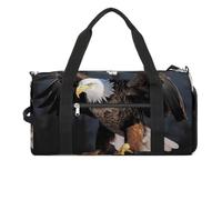 Bald Eagle Gym Bag Sport Gym Tote Bag Lightweight Duffle Bag Carry On Weekender Bags for Women Men, white, One Size