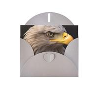 bald eagle Holiday Cards | Double Sided Glitter Cardstock | Christmas, Birthday, Valentine's Day, Wedding & Party Invitations | Envelopes Included