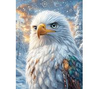 Bald Eagle in A Magical Forest 500 Pcs Jigsaw Puzzles Wildlife Pet Puzzles for Adults Teens Fun Family Game Team Building Stress Reducing Autumn Durable Cardboard 500 PCS