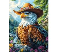 Bald Eagle in Cowboy Hat 300 Piece Pack Classic Jigsaw Puzzle Couple Puzzle Partners Ultra Difficult Wall Decor Easter New Year Gift Thick Paperboard 300 PCS