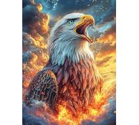 Bald Eagle in Flames 300 Pieces Premium Jigsaw Puzzle Mitos Animal Planta Adult Jigsaws Educational Challenge Mental Exercise Wall Art Winter Thick Cardboard 300 PCS