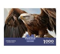 Bald Eagle Jigsaw Puzzle 1000 Piece Jigsaw Puzzle for Adults Paper 1000 Pieces Puzzle Game Wild Nature Scene Gift for Relaxation Home Décor 52x38cm/1000pcs