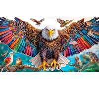 Bald Eagle Jigsaw Puzzle for Adults Kids 1000 Pieces - Recycled Paper Educational Challenge Gift 38x26/1000pcs