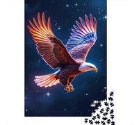 Bald Eagle Jigsaw Puzzles Puzzle for Adults Kids. 1000 Pieces Cosmic Starry Sky Whimsical Challenge Toy Educational Game Home Decoration for Educational Games Gifts 1000pcs (75x50cm)