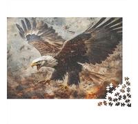 Bald Eagle Jigsaw Puzzles Puzzle for Adults Kids. 1000 Pieces Unfold Wings Whimsical Challenge Toy Educational Games Home Decoration for Adults& Kids Age 14 Years Up 1000pcs (75x50cm)