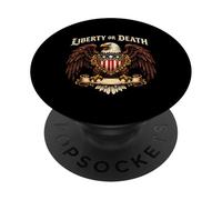 Bald Eagle Liberty Death American Flag Patriot Freedom Trad PopSockets Adhesive PopGrip
