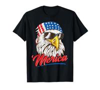 Bald Eagle Merica 80s Mullet Eagle America USA 4th of July T-Shirt