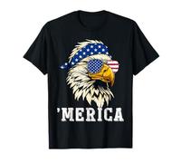 Bald Eagle Merica USA American Flag Patriotic 4th Of July T-Shirt