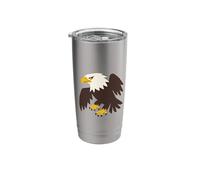 Bald Eagle Minimalist Simple Badge Animal Stainless Steel Insulated Tumbler