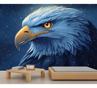 Bald Eagle Mural Wallpaper, Eagle Wall Mural, Cartoon Animals Wallpaper for Living Room Bedroom TV Background Office Decor - 390x260cm