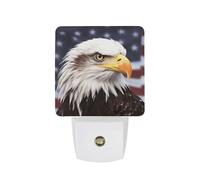 Bald Eagle Night Lights Plug Into Wall, LED Nightlights Auto On/Off Dusk to Dawn Sensor, Energy Efficient Night Lamp Soft Glow for Hallway Bedroom Bathroom Kitchen, 0.5W