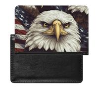 Bald Eagle Passport Holder Cover Passport Cover Protector Essentials with Credit Card Slots Slim Travel Wallet Covers Documents Organizer Protector for Man&Women