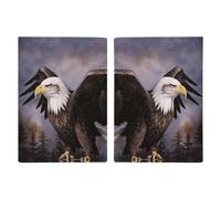 Bald Eagle Passport Holder for Women Men PU Leather Passport Travel Wallet with Multiple Pockets