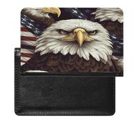 Bald Eagle Passport Holder Passport Wallet Document Organizer Protector PU Leather Card Slot Travel Accessories
