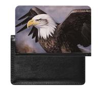 Bald Eagle Passport Holder & Travel Wallet Passport Cover Protector Essentials with Credit Card Slots