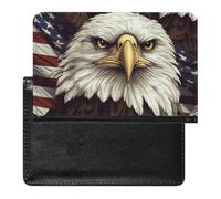 Bald Eagle Passport Holder Wallet Card Case Fashion Travel Passport Cover Documents Organizer ID Protector Holder Unisex-adult