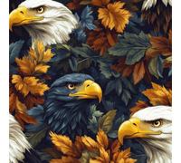 Bald Eagle Peel and Stick Wallpaper 0.52×5 m Removable Self Adhesive Bird Plant Leaves Contact Paper Sticky Back Thicken Waterproof Matte Wall Paper for Living Room Bedroom Furniture Decorate