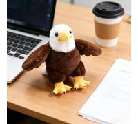 Bald Eagle Plush,Mini Bald Eagle,11.8 inches Bald Eagle Simulated Animals Plushs Toy Home Decoration Gift Doll For Friend (brown)