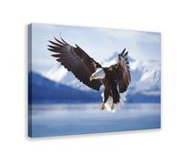 Bald Eagle Poster Wild Animals Art HD 1 Canvas Poster Bedroom Decor Landscape Office Room Decor Gift Frame-style 12x18inch(30x45cm)