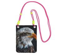 Bald Eagle Print Crossbody Bag For Women, Mini Phone Purses, Cute Phone Wallet, For Hiking Travel Gift