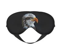 Bald Eagle Print Functionality Cozy Eye Mask Adjustable Strap Nap Night Travel Camping Yoga Relax