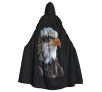 Bald Eagle Print Halloween Hooded Adults Cloak Costume Full Length Cosplay Parties And Festivals