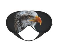 Bald Eagle Print Sleep Eye Mask Block Out Light,Fashion Blindfold for Women Men Plane Travel Nap