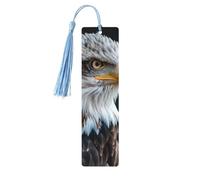 Bald Eagle Print Wooden Bookmark Women Men Tassel Book Marks Bookmarks for Book Lovers Reading Accessories