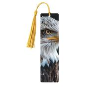 Bald Eagle Print Wooden Bookmark Women Men Tassel Book Marks Bookmarks for Book Lovers Reading Accessories