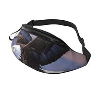 Bald Eagle Printed Personalized Waist Bag, Lightweight and Versatile Crossbody Bag for Everyday and Outdoor Adventures