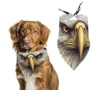Bald Eagle Printed Pet Scarf Polyester Triangle Scarf - One Size (27.6in X 11.8in)