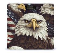 Bald Eagle Scale for Body Weight LED Display Sturdy Tempered Glass Digital Bathroom Scale Anti-Slip Highly Accurate Digital Weighing Machine for People 400lb Capacity