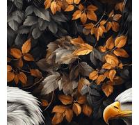 Bald Eagle Self Adhesive Wallpaper Bird Plant Leaves Contact Paper Peel and Stick Wallpaper Thicken Waterproof Matte with Sticky Back Canvas Wall Cabinets Furniture Stickers Decorate 0.4×3 m