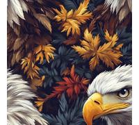 Bald Eagle Self Adhesive Wallpaper Bird Plant Leaves Contact Paper Peel and Stick Wallpaper Thicken Waterproof Matte with Sticky Back Canvas Wall Cabinets Furniture Stickers Decorate 0.4×5 m
