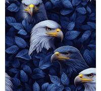 Bald Eagle Self Adhesive Wallpaper Bird Plant Leaves Contact Paper Peel and Stick Wallpaper Thicken Waterproof Matte with Sticky Back Canvas Wall Cabinets Furniture Stickers Decorate 0.52×20 m