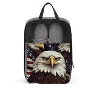 Bald Eagle Shoe Bags Foldable Breathable Portable Shoe Puches Organizer Stylish Expandable Packing Travel Shoes Bags for Sneakers Gym Luggage Closet