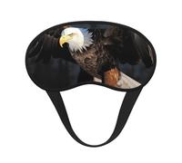 Bald Eagle Sleep Mask for Side Sleeper Eye Mask for Sleeping Light Blocking Soft Breathable Sleep Eye Mask for Women Men Adjustable Elastic Strap Travel Nap Blackout Eye Shade Cover