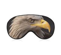Bald Eagle Sleep Mask for Women Men, Soft Eye Mask with Adjustable Strap for Sleeping, Light Blocking Travel Blindfold for Nap Comfortable Eye Cover for Home Office